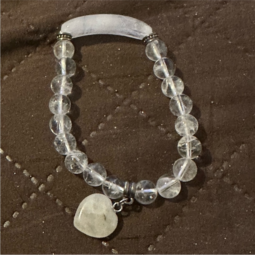 Clear quartz crystal bracelet‎